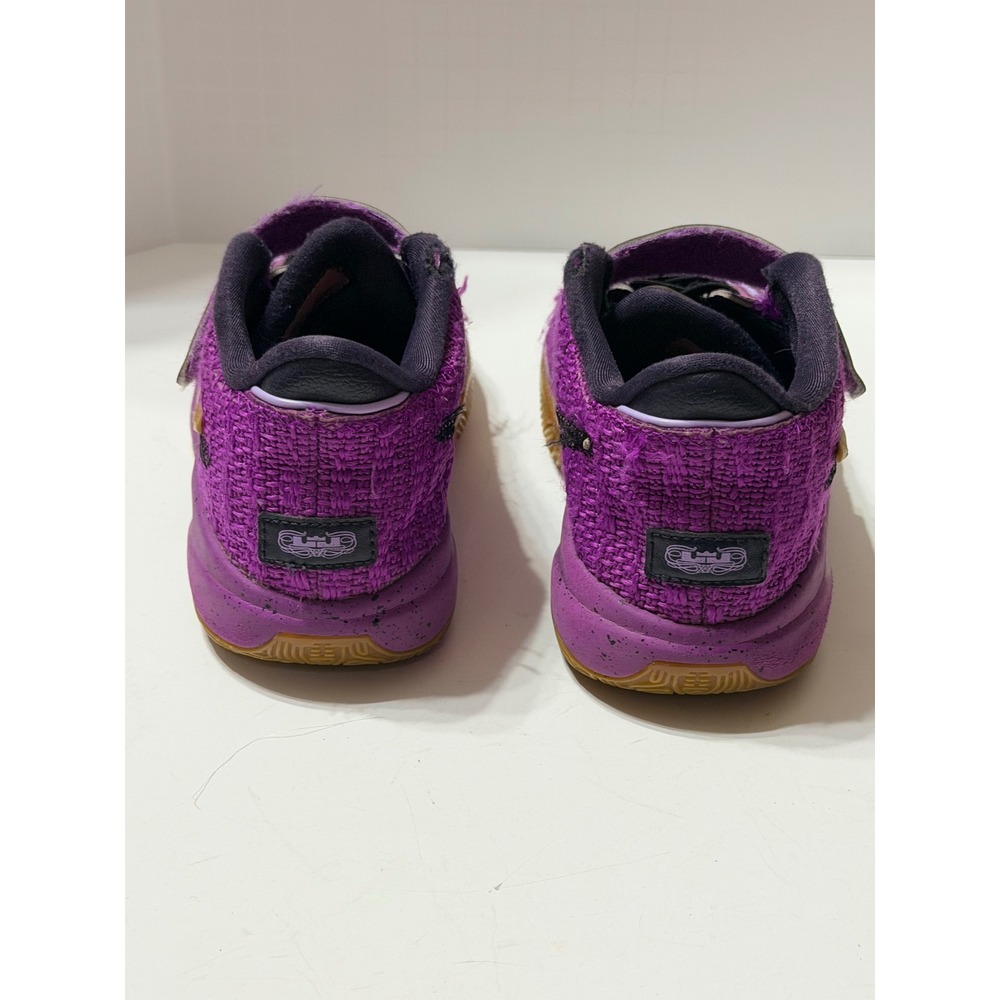 Nike LeBron 20 PS Vivid Purple Gold Basketball Shoes FD0208-500 Kids Size 3Y - Picture 4 of 7